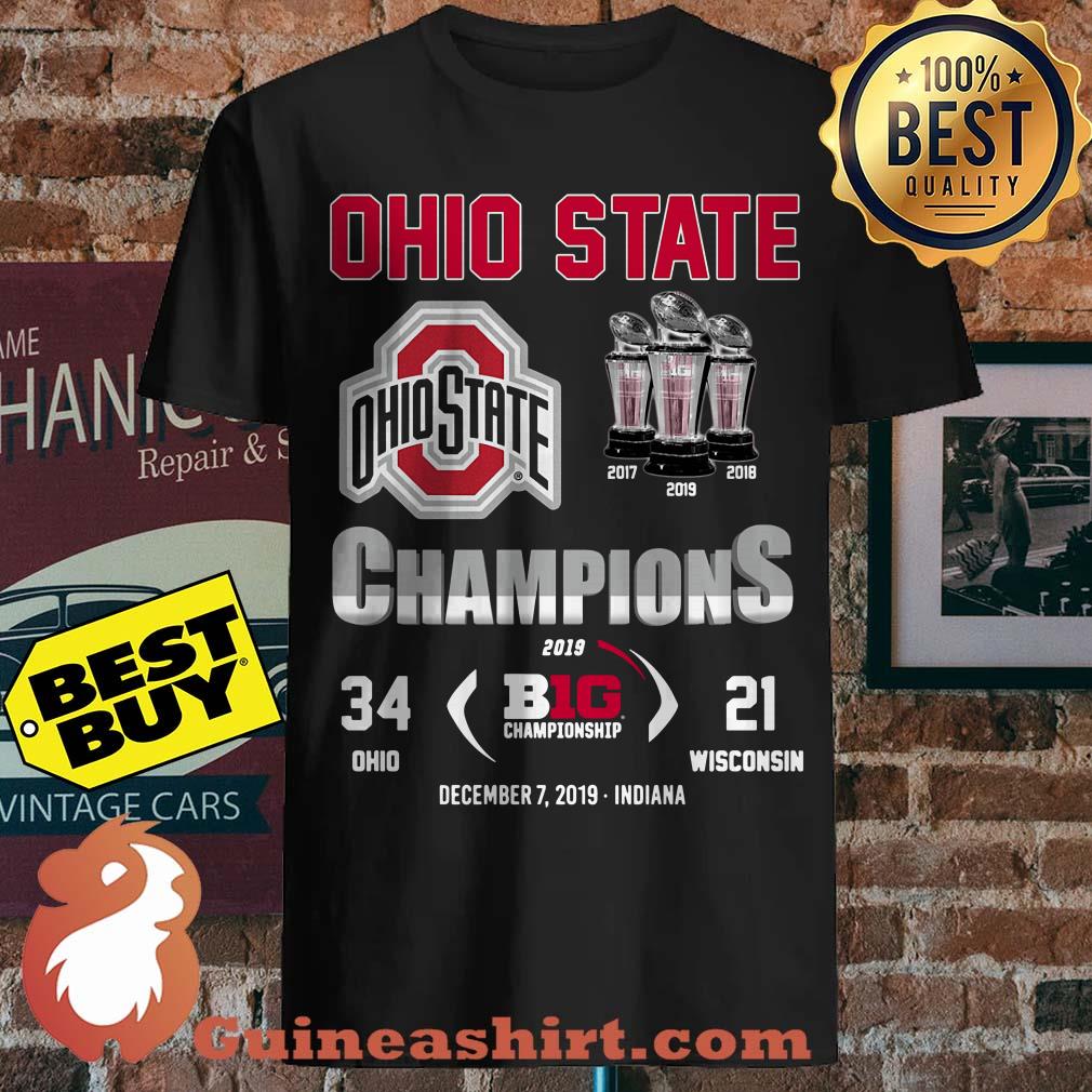 Ohio State Three Cups Champions Logo shirt sweater