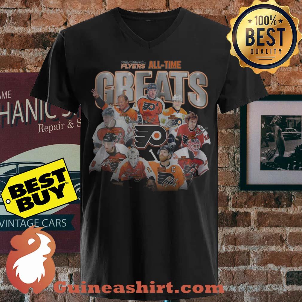 Philadelphia Flyers All-time Greats Logo Signature v neck