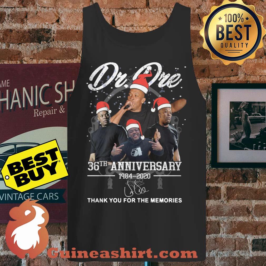 Santa Dr Dre 36th 1984 2020 Anniversary Thank You For The Memories Signature tank top