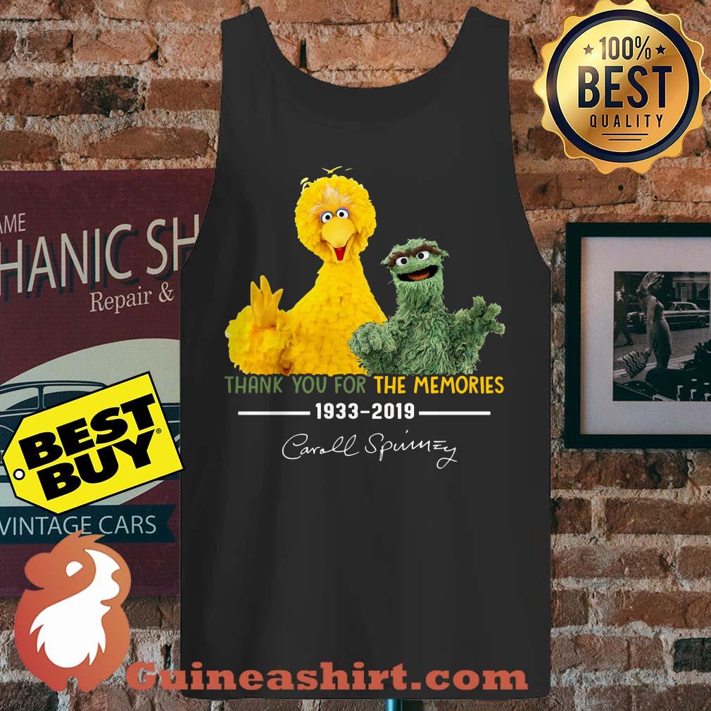 Sesame Street Caroll Spinney Thank You For The Memories 1933 2019 Signature tank top sweater