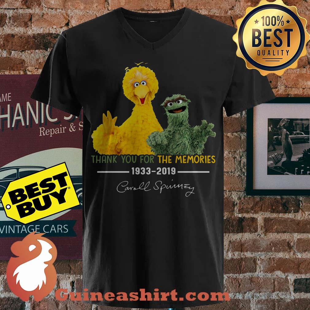 Sesame Street Caroll Spinney Thank You For The Memories 1933 2019 Signature v neck sweater