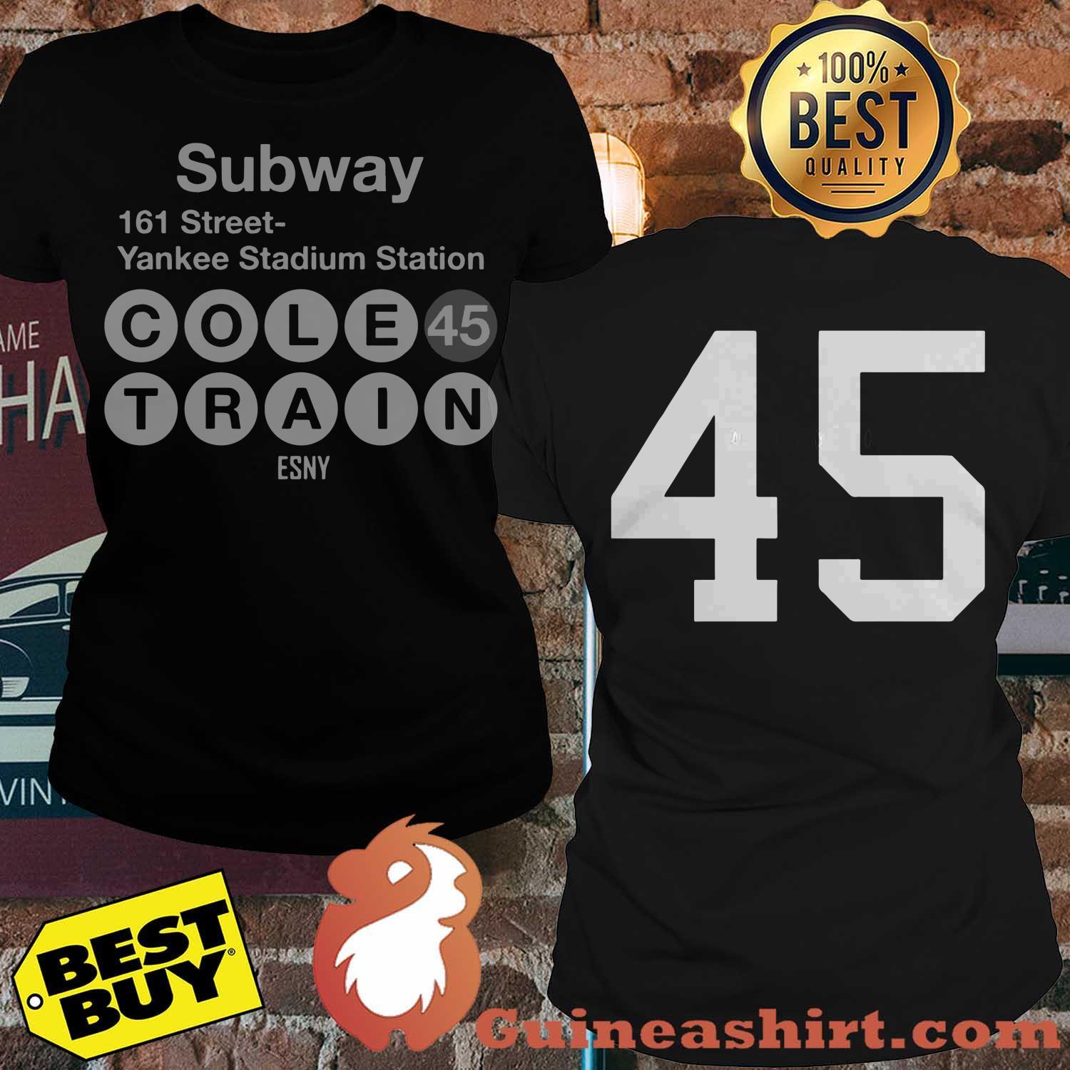 Subway 161 Street Yankee Stadium Station Cole 45 Train Esny ladies tee sweater