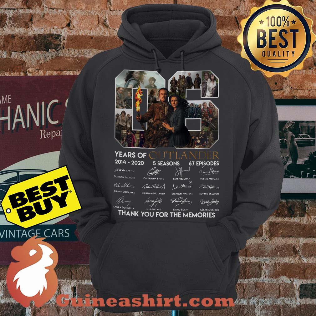 06 Years Of 2014 2020 Outlander Thank You For The Memories Signatures hoodie