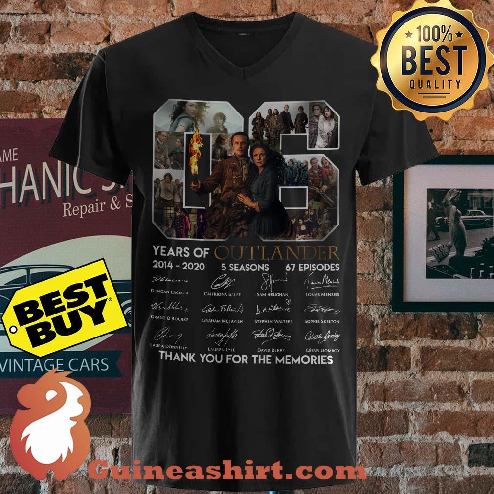 06 Years Of 2014 2020 Outlander Thank You For The Memories Signatures v neck