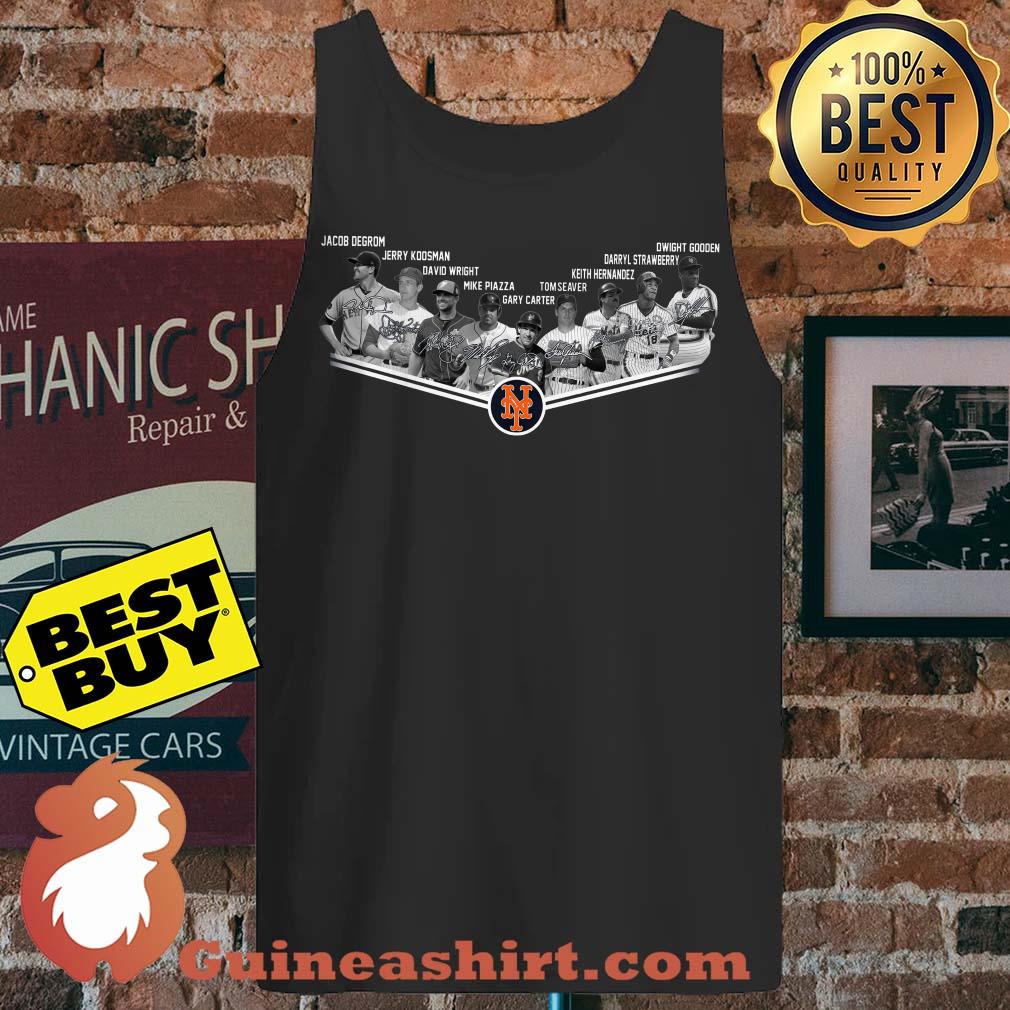 New York Mets Baseball Players Signatures Logo tank top