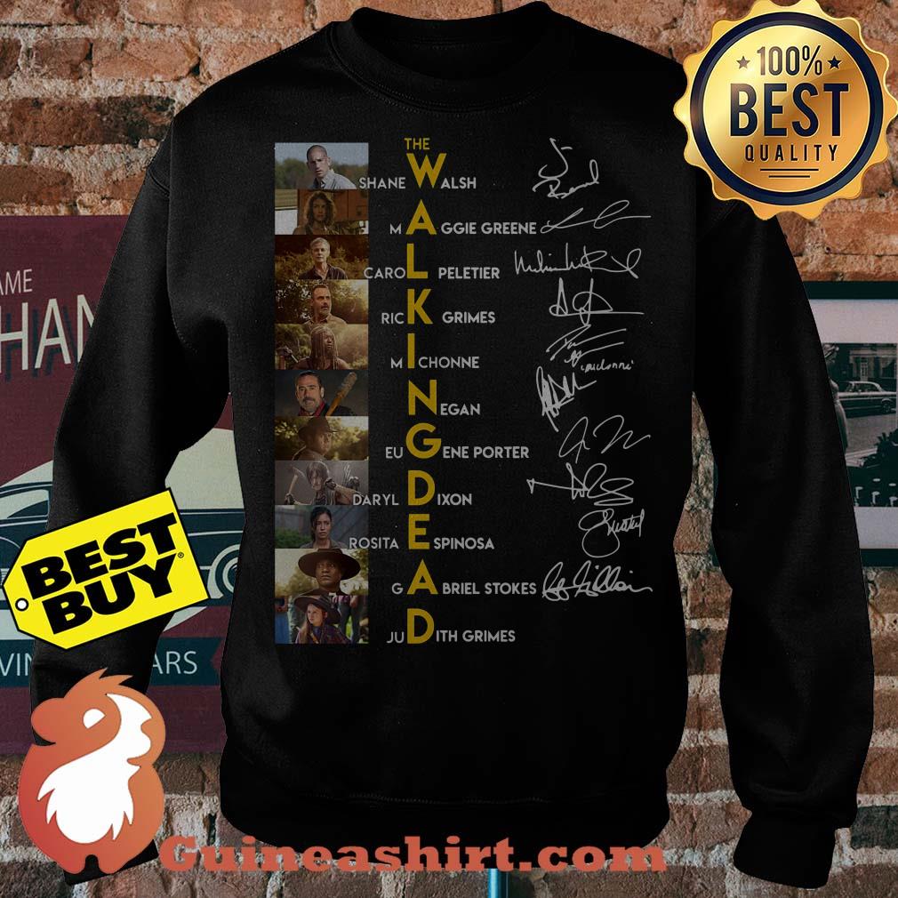 The walking dead characters signature sweater