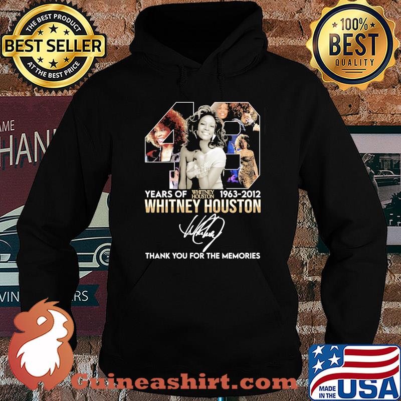 49 years of 1963 2012 Whitney Houston signature shirt