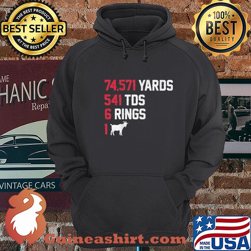 74,571 Yards 541 TDS 6 Rings 1 Goat Black Shirt