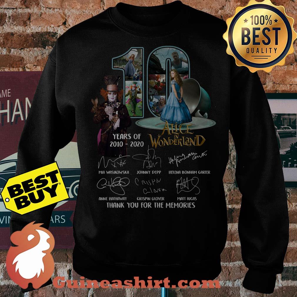 Alice In Wonderland 10 Years Of 2010 - 2020 Signature Thank You For The Memories Sweater