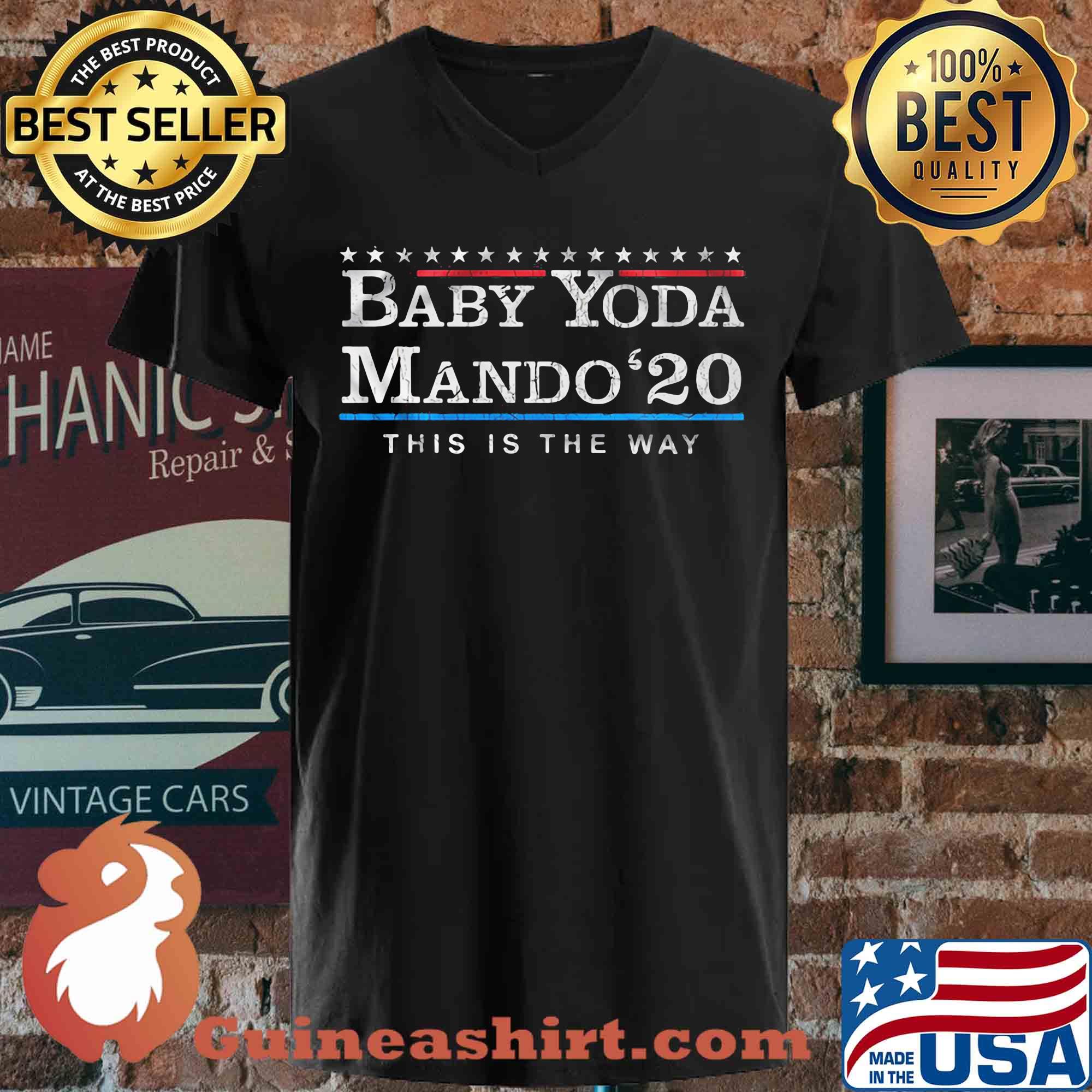 Baby Yoda Mando'20 this is the way s V-neck