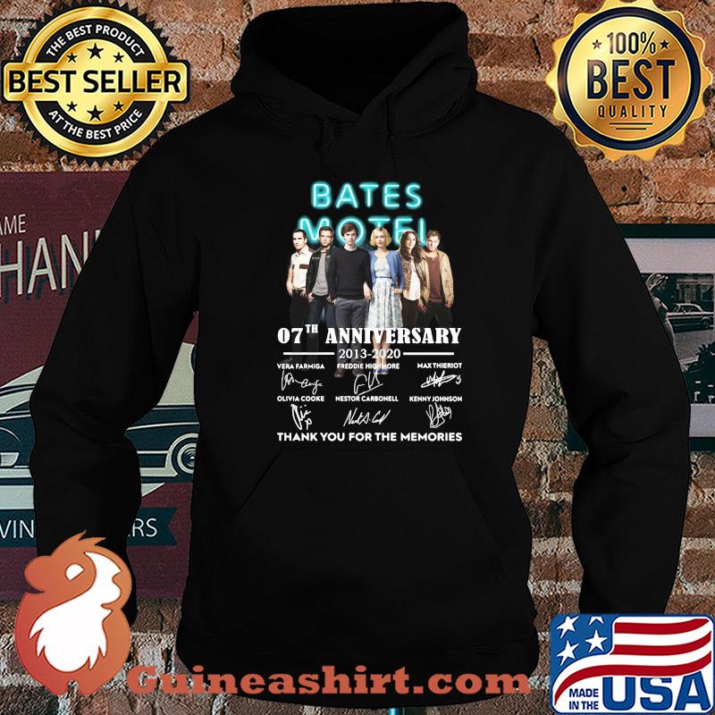 Bates motel 07th anniversary 2013-2020 signatures thank you for the memories shirt