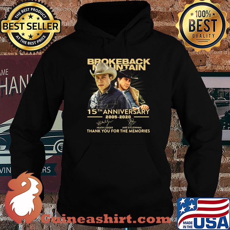 Brokeback mountain 15th anniversary 2005-2020 signatures thank you for the memories shirt
