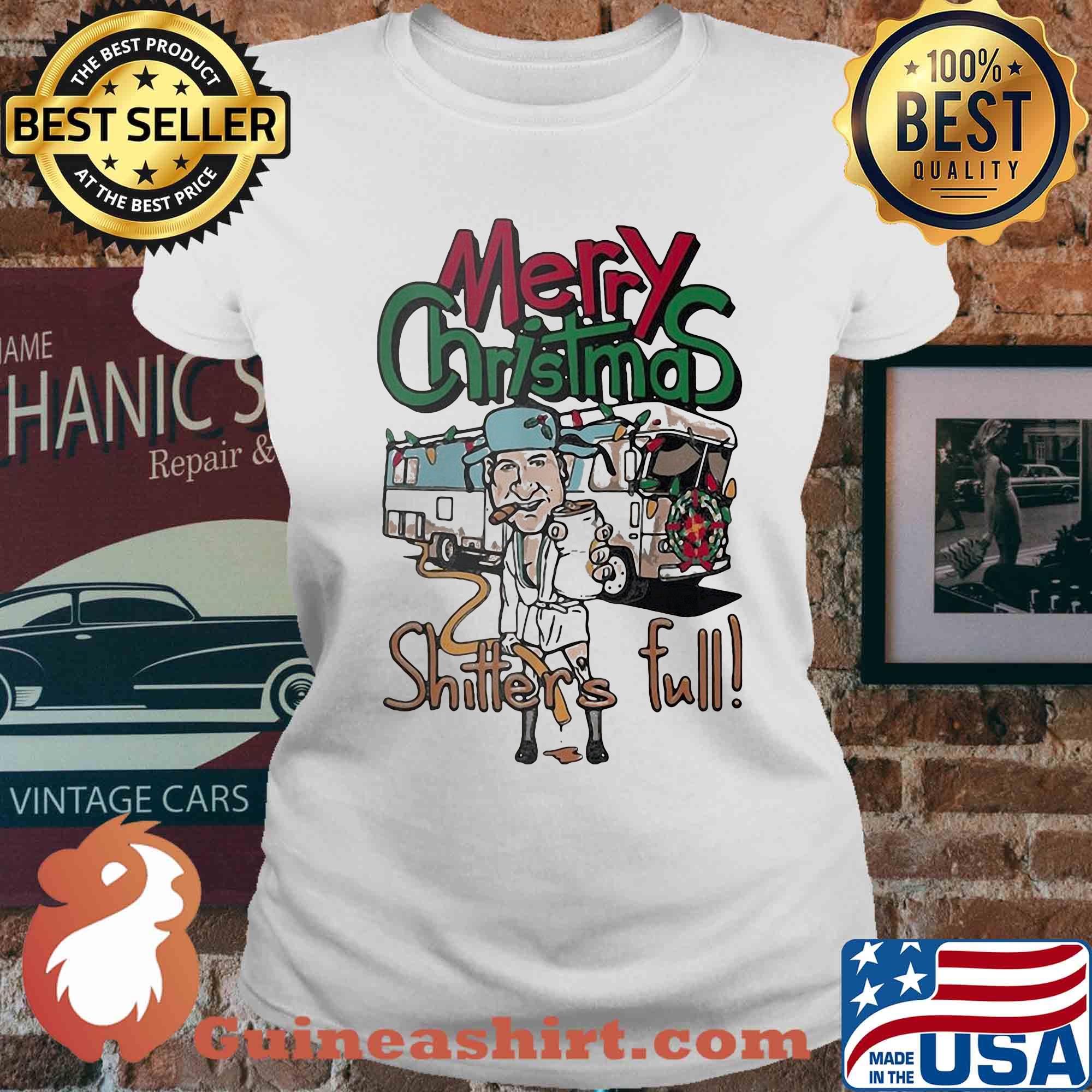 Cousin Eddie Merry Christmas Shitter's Full Bus s Ladies tee