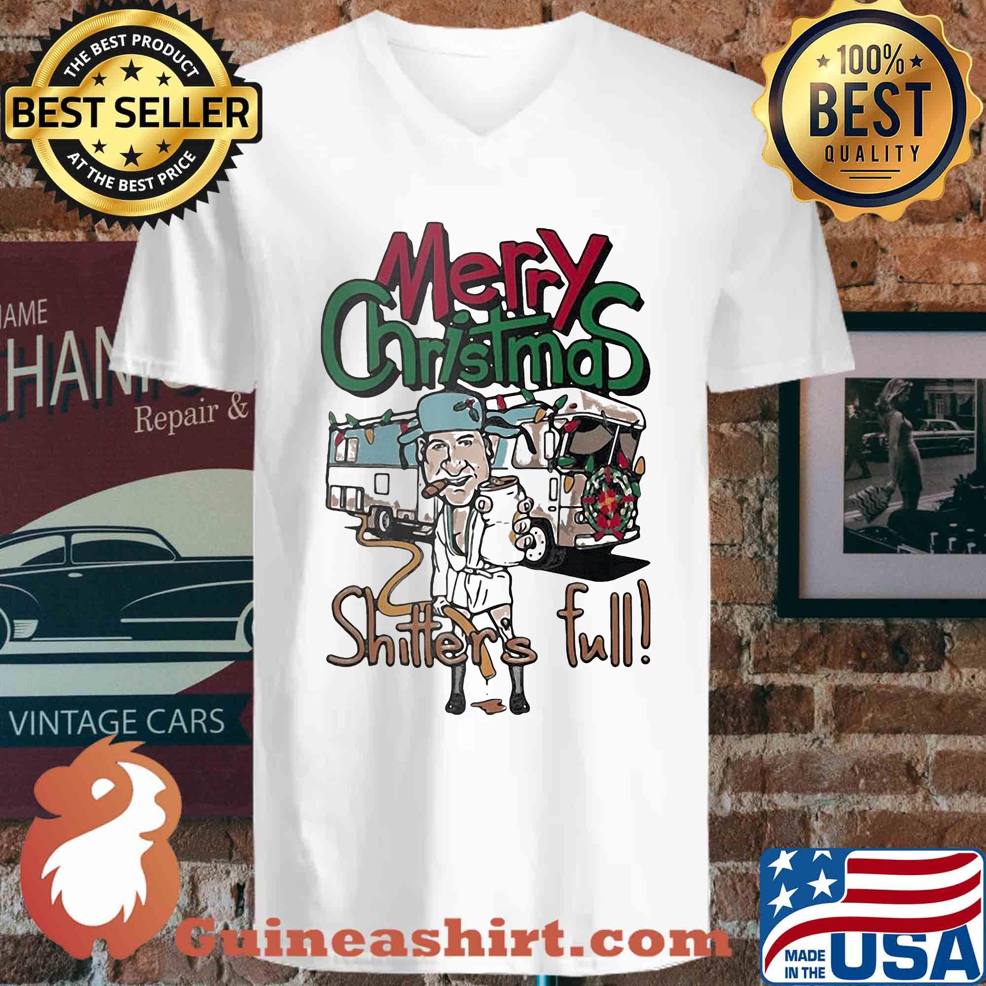 Cousin Eddie Merry Christmas Shitter's Full Bus s V-neck