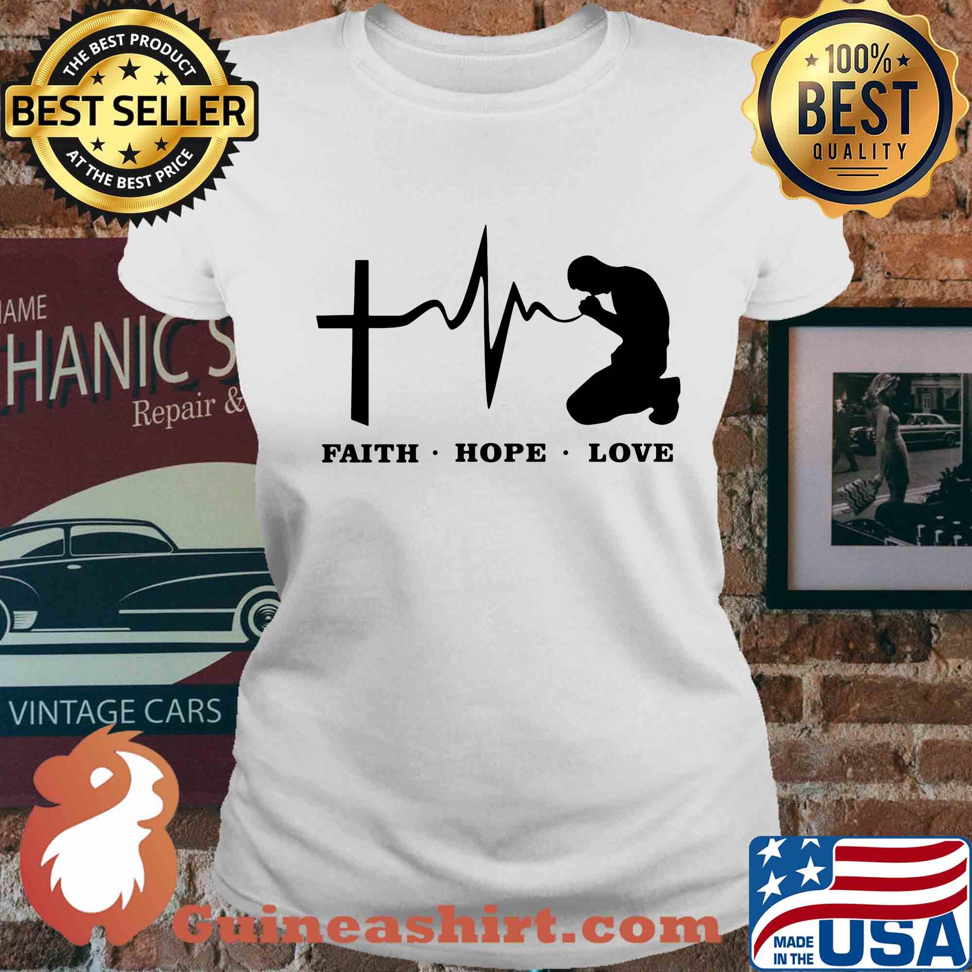 Faith hope love Jesus Covid-19 s Ladies tee