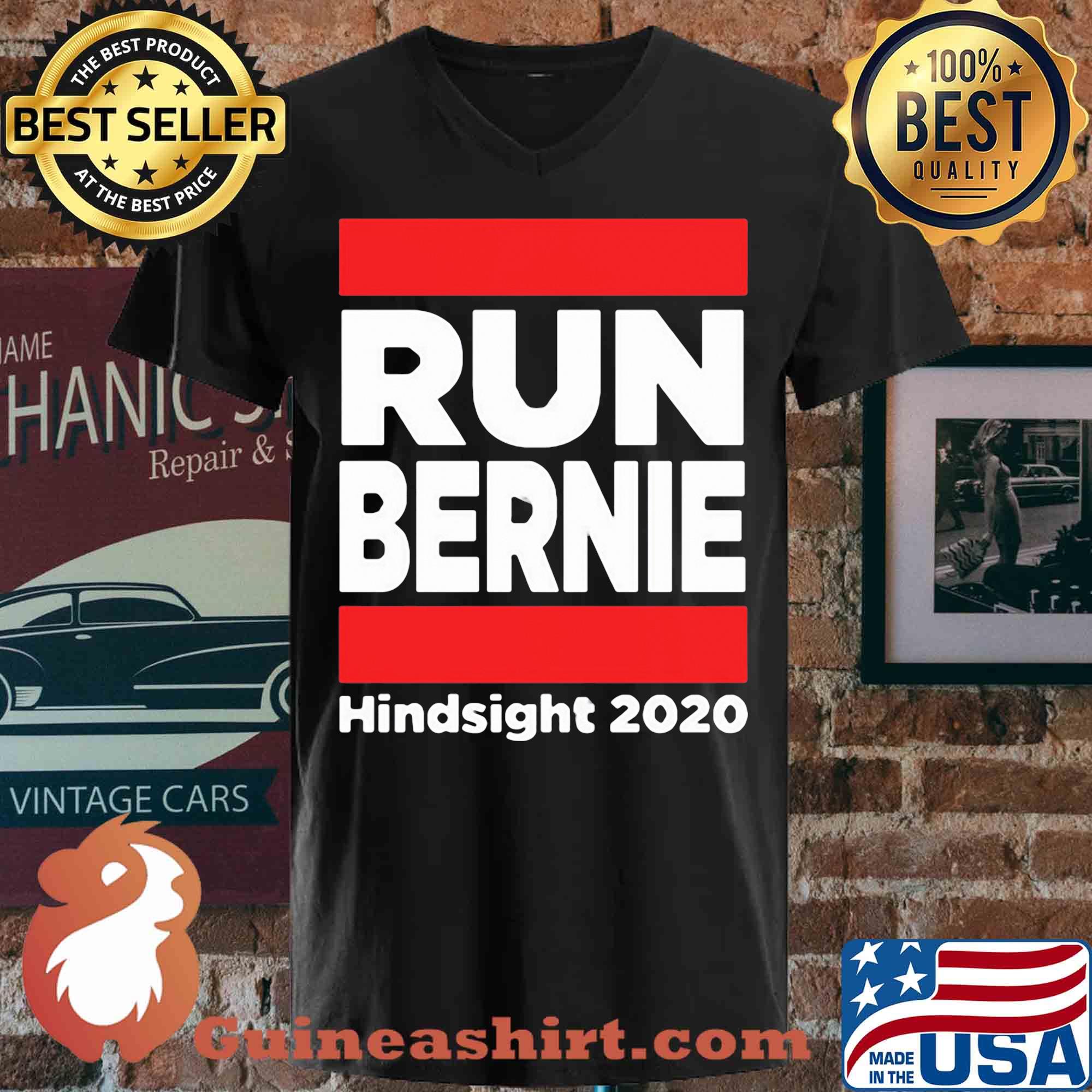 Official Run Bernie hindsight 2020 s V-neck