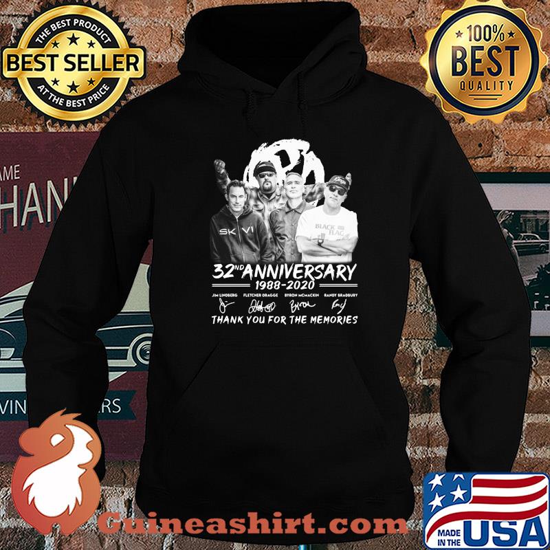 Pennywise band 32nd anniversary 1988-2020 signatures thank you for the memories shirt