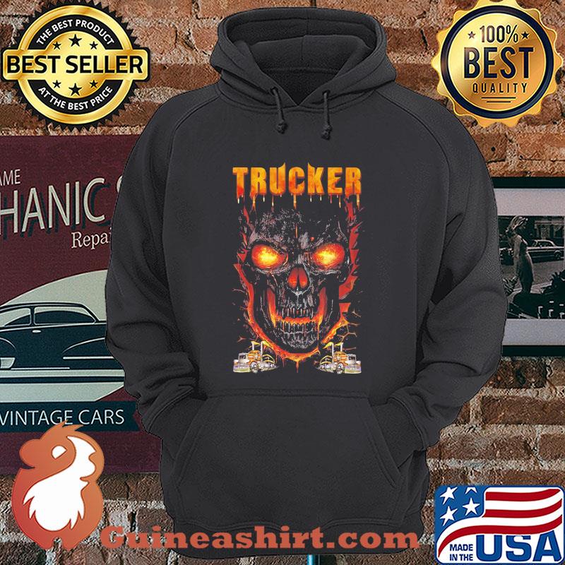 Sarcastic Trucker Skull Fire Shirt