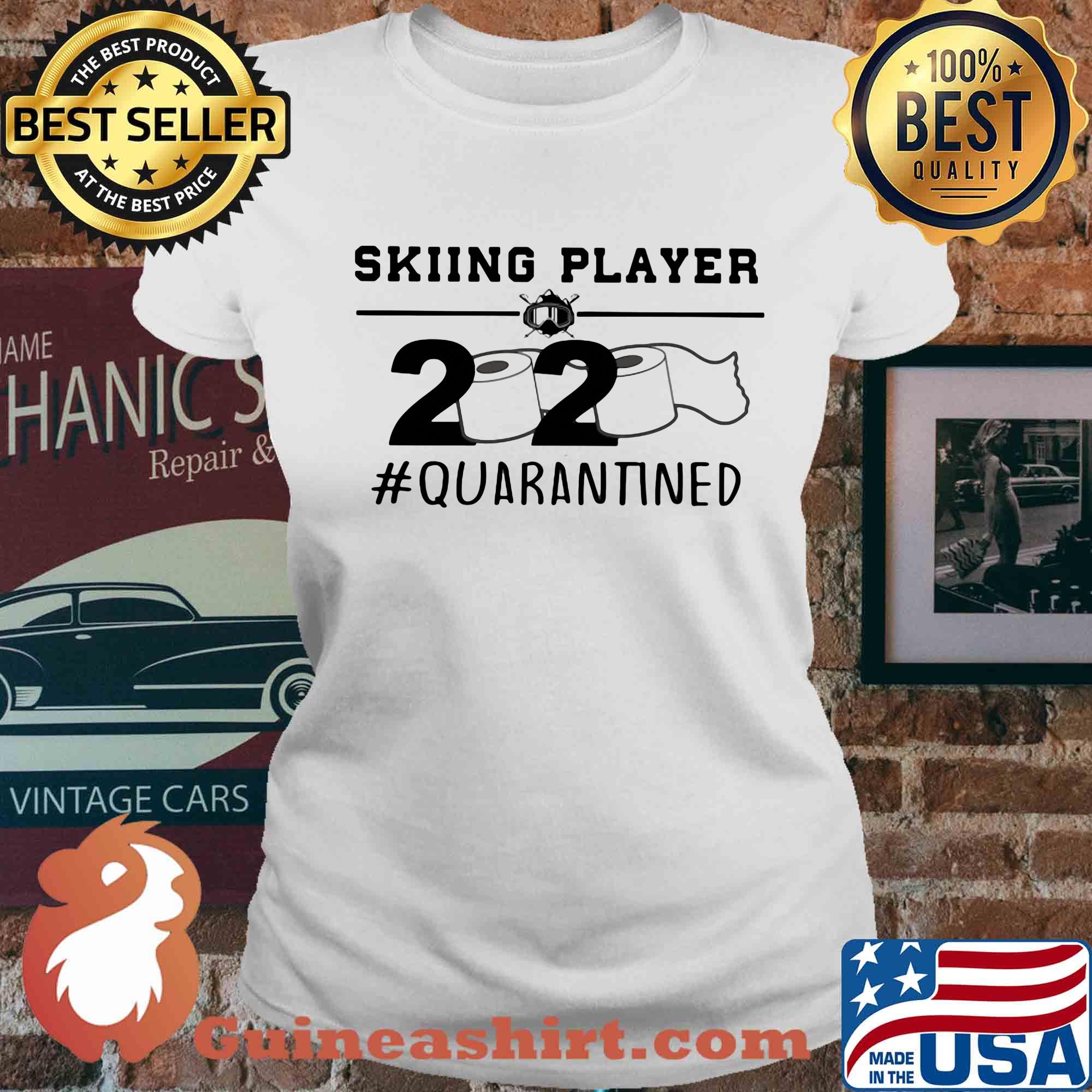Skiing player 2020 Quarantined toilet payper s Ladies tee