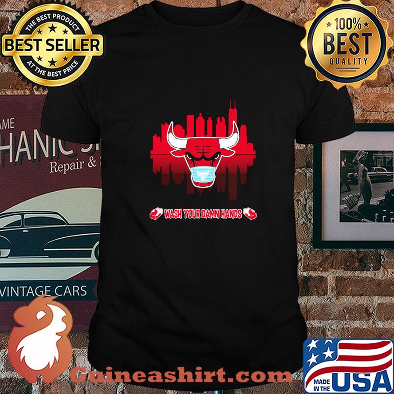 Skyline Chicago Bulls Basketball wash your damn hands covid-19 s 14