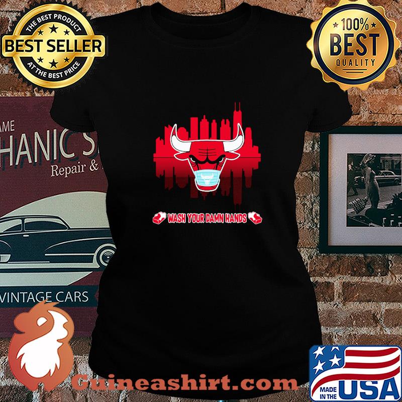 Skyline Chicago Bulls Basketball wash your damn hands covid-19 s 16