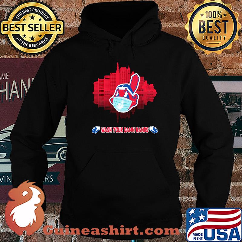 Skyline Cleveland Indians baseball wash your damn hands shirt