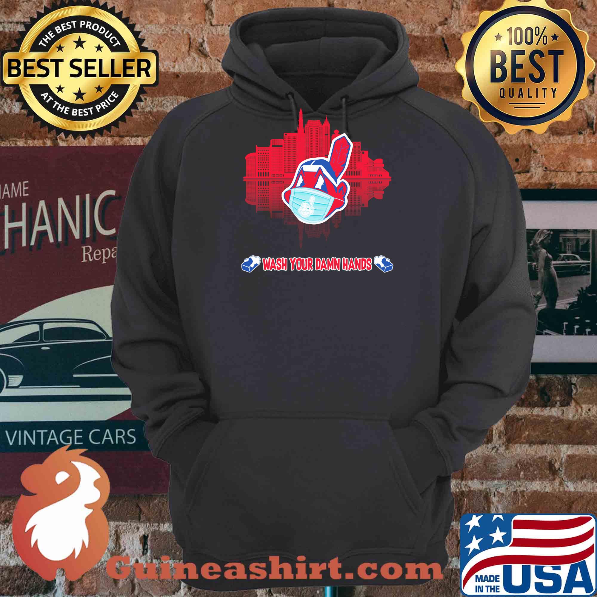 Skyline Cleveland Indians baseball wash your damn hands s 5