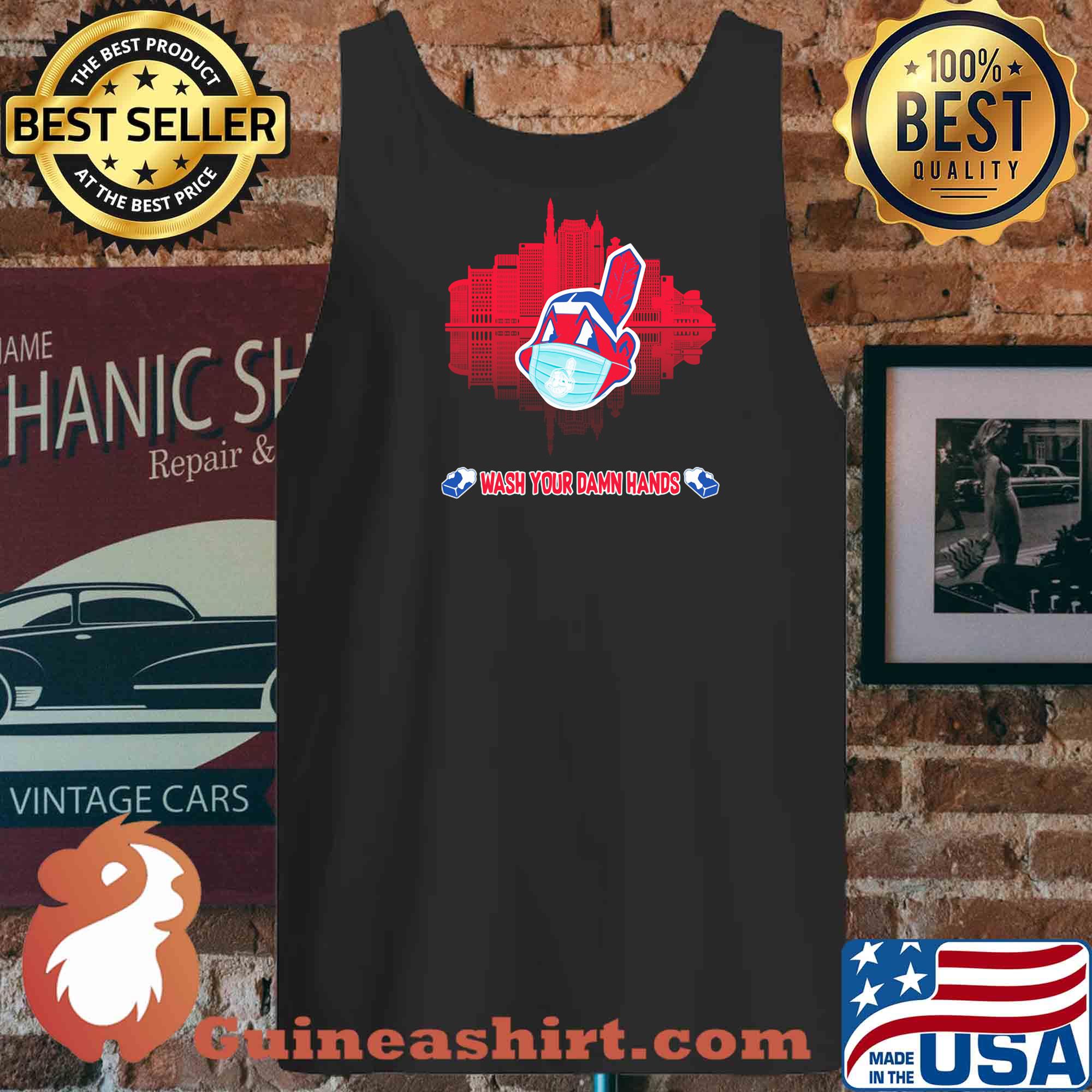 Skyline Cleveland Indians baseball wash your damn hands s 6