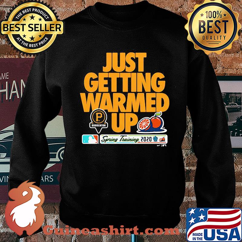 Youth Pittsburgh Pirates Nike Black 2020 Spring Training Just Getting Warmed Up Shirt Sweater