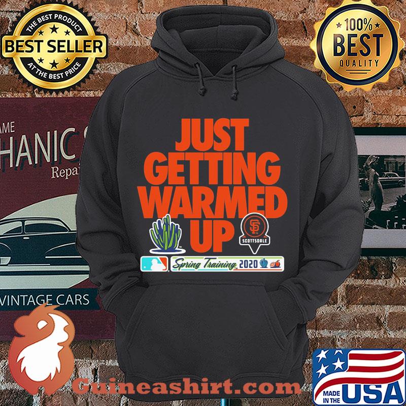 Youth San Francisco Giants Nike Black 2020 Spring Training Just Getting Warmed Up shirt