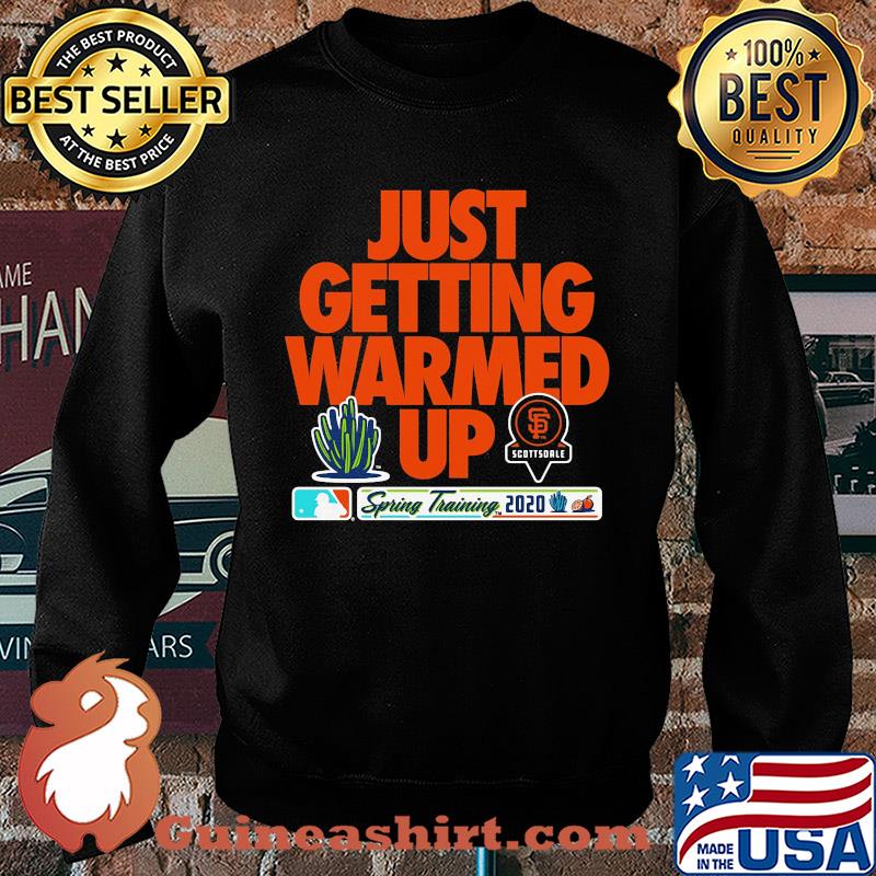 Youth San Francisco Giants Nike Black 2020 Spring Training Just Getting Warmed Up s Sweater