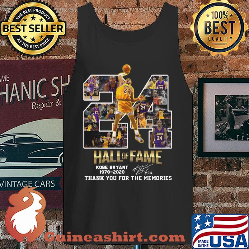 24 Hall Of Fame Kobe Bryant 1978 2020 Thank You For The Memories Signatures s Tank top