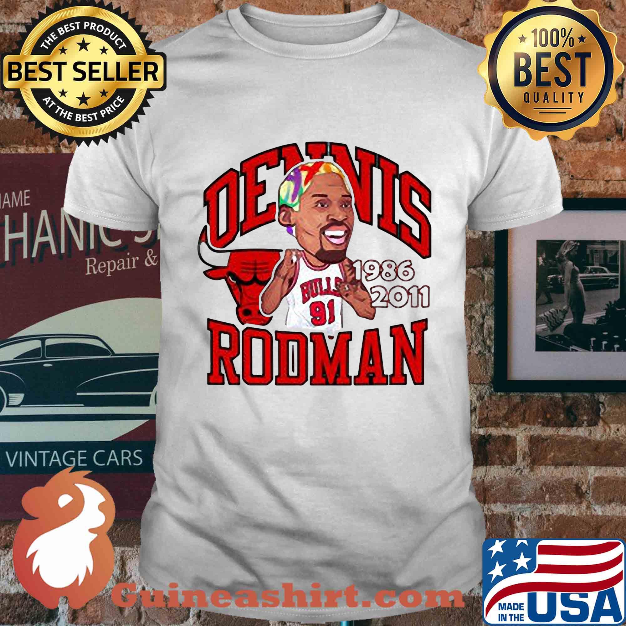91 Dennis Rodman Chicago Bulls 1986 -2011 shirt