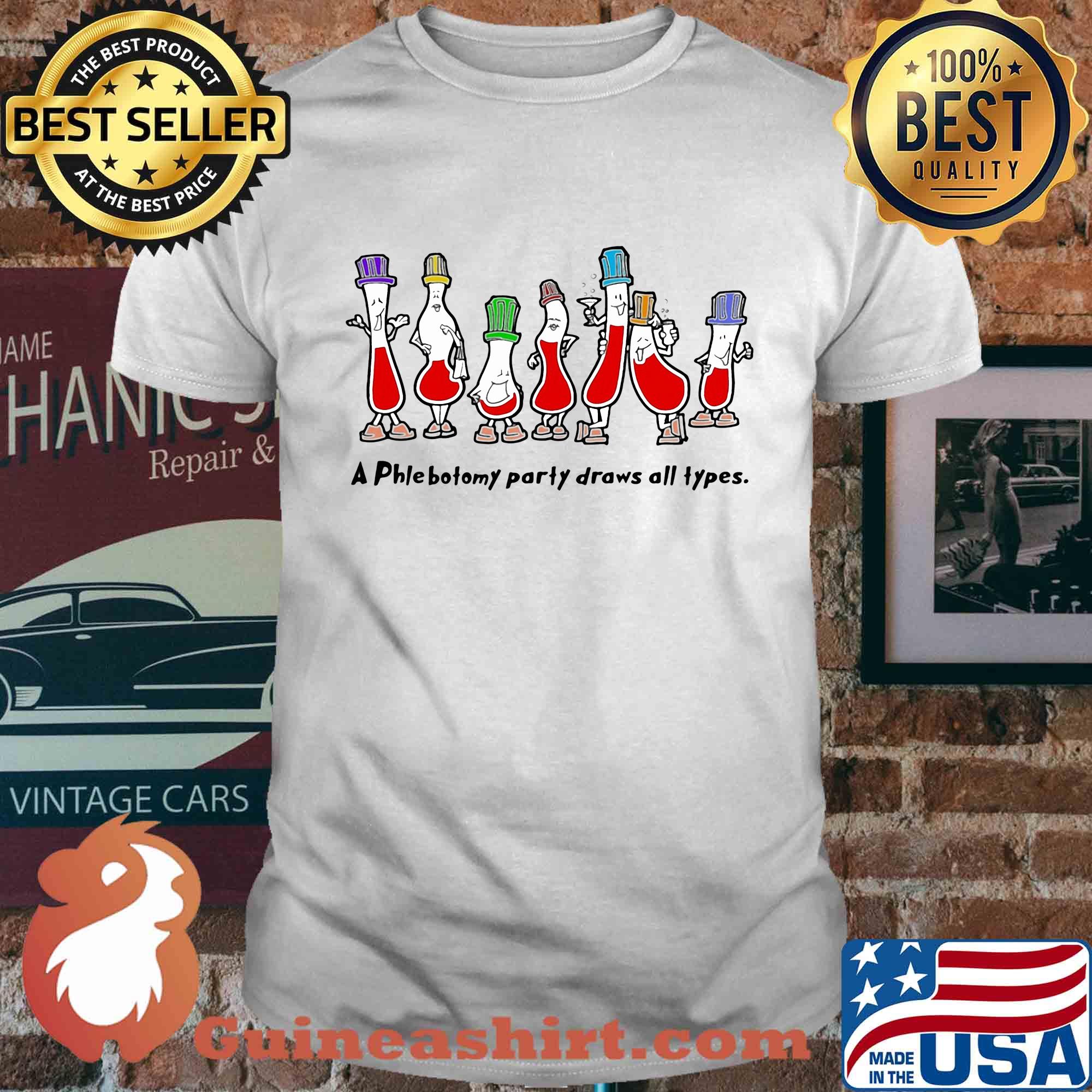 A phlebotomy party draws all types shirt
