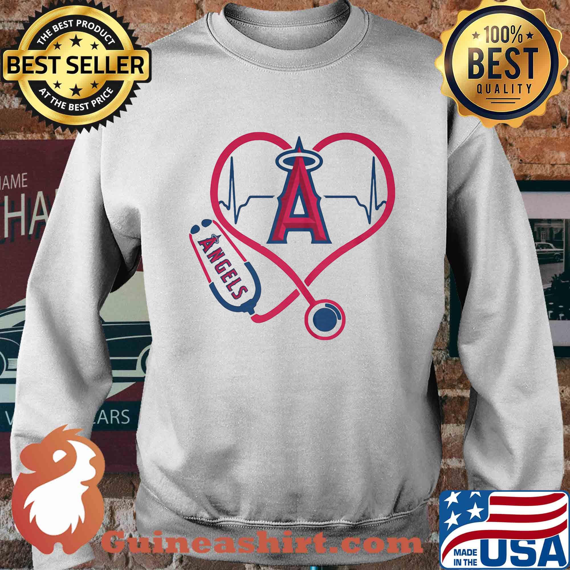 Angels MLB stethoscope hearbeat s Sweater
