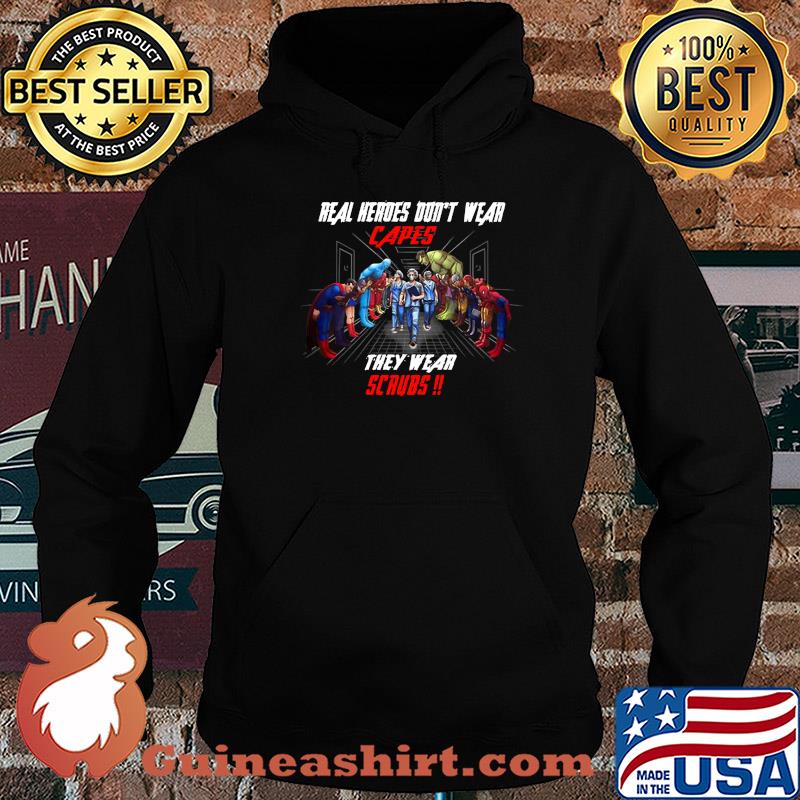 avengers hulk captain america iron man thor real heroes don't wear capes they wear scrubs doctor s Hoodie