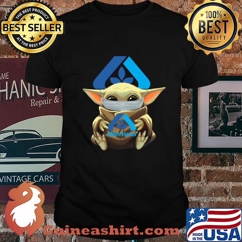 Baby Yoda hug Albertsons mask shirt