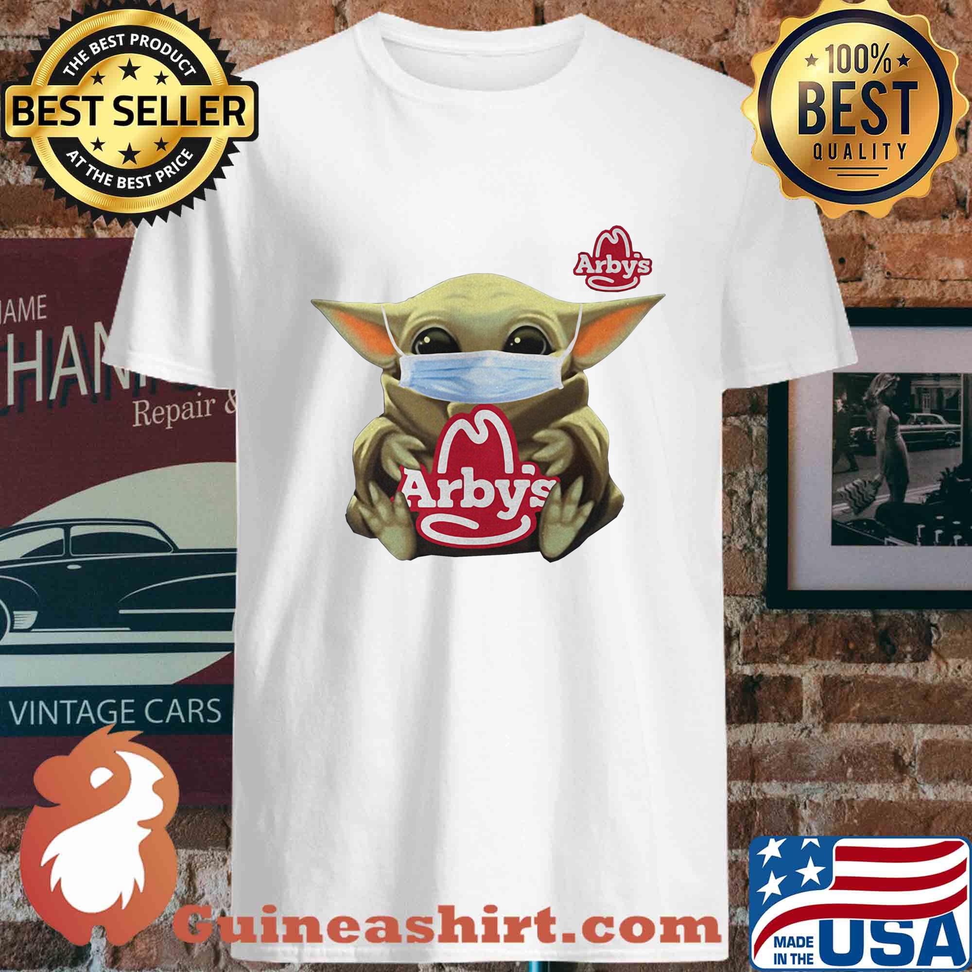 Baby Yoda Hug Arby's Covid-19 shirt