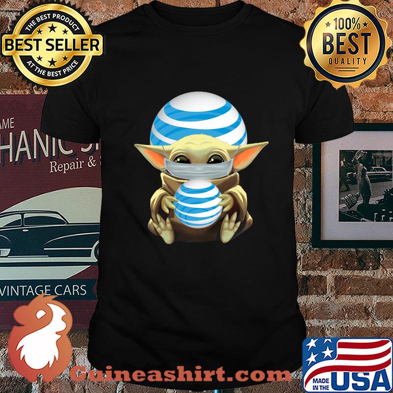 Baby Yoda hug AT&T mask shirt
