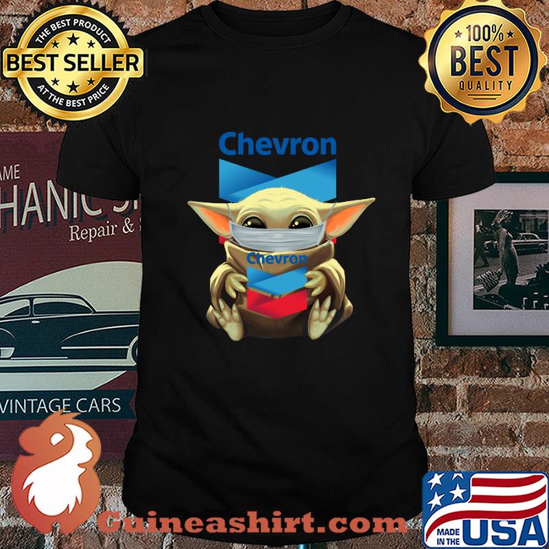 Baby Yoda hug Chevron mask shirt
