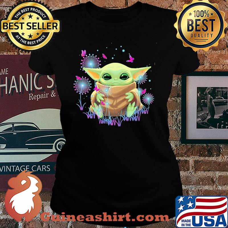 Baby Yoda hug dandelion s Ladies tee