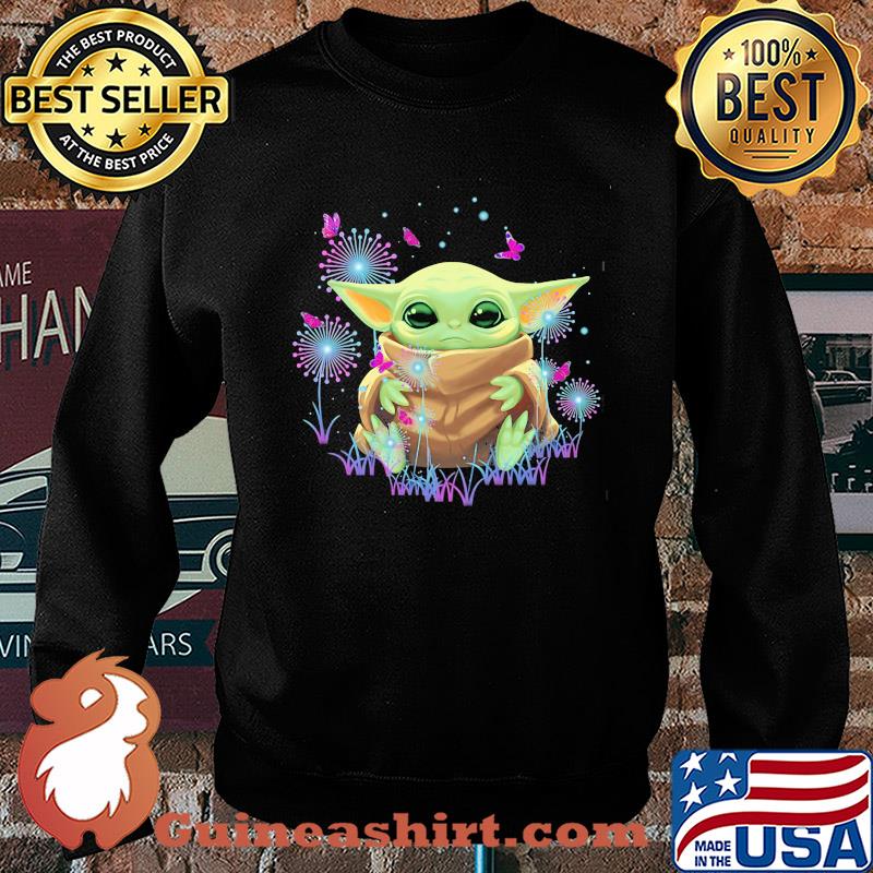Baby Yoda hug dandelion s Sweater