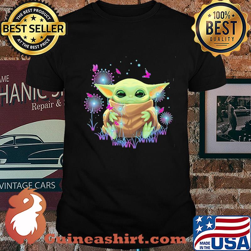 Baby Yoda hug dandelion shirt