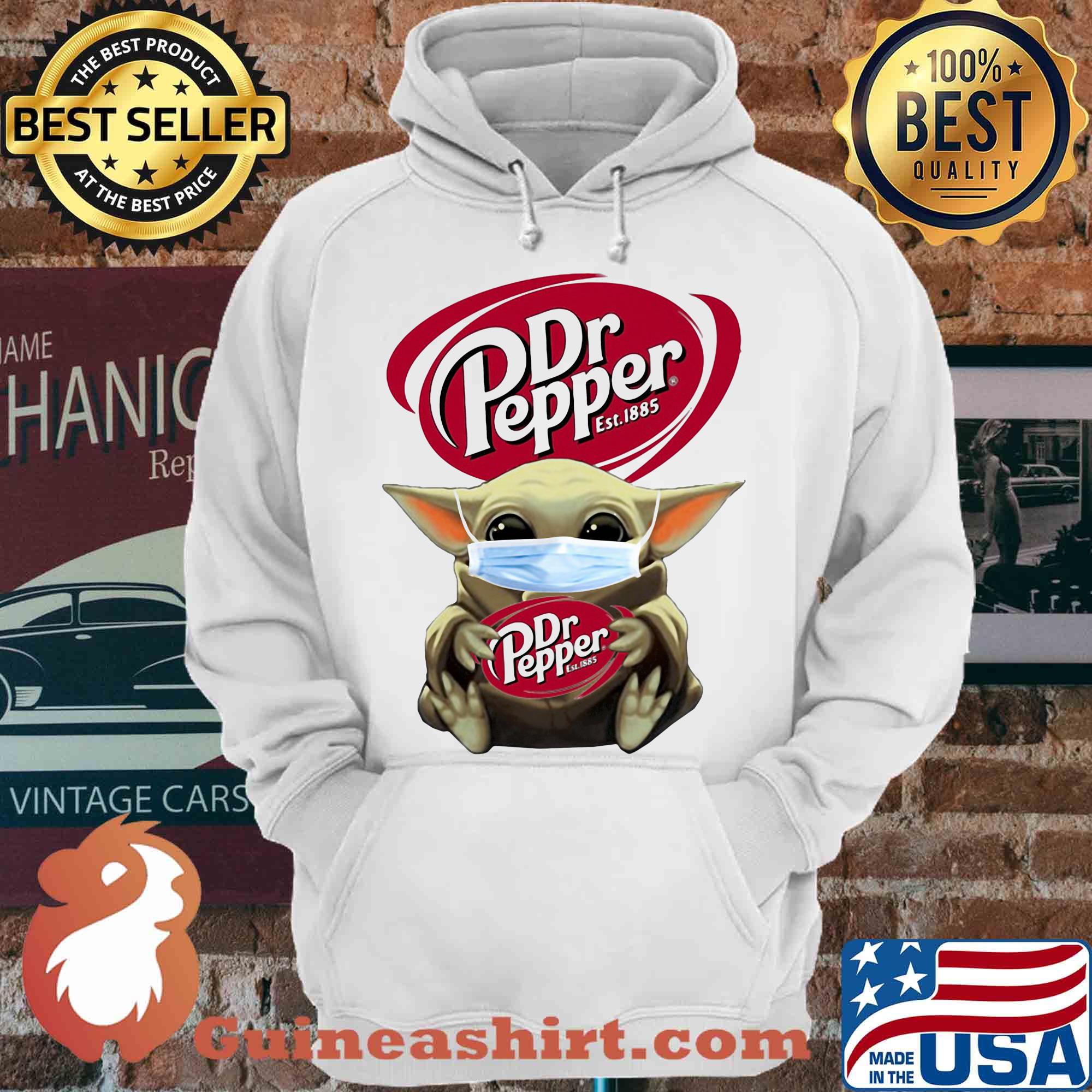 Baby Yoda Hug Dr Pepper Est 1885 Covid-19 shirt