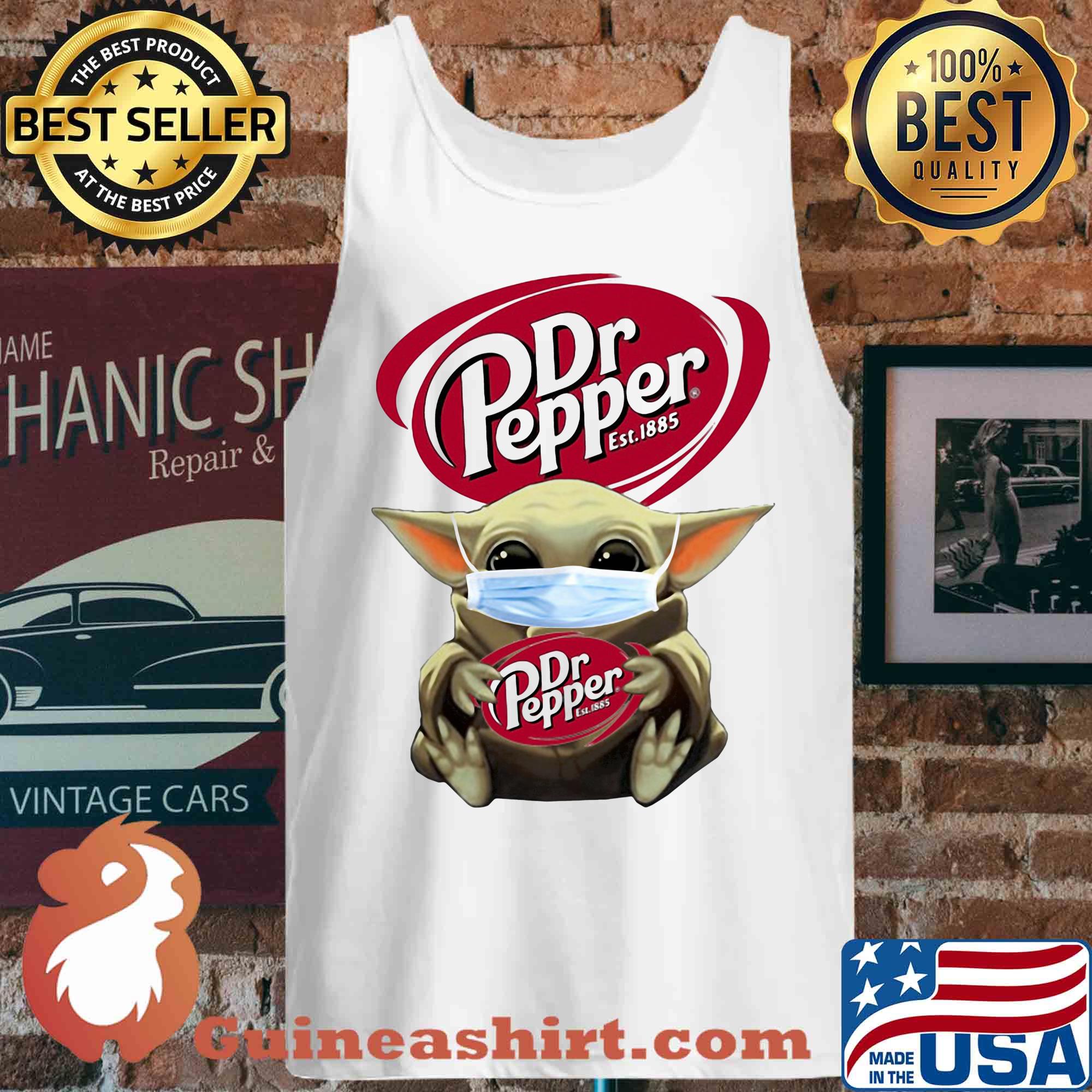 Baby Yoda Hug Dr Pepper Est 1885 Covid-19 s Tank top