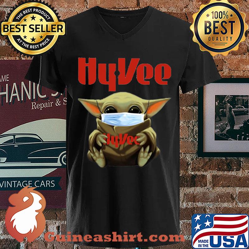 Baby Yoda Hug Hy-Vee Covid-19 s V-neck
