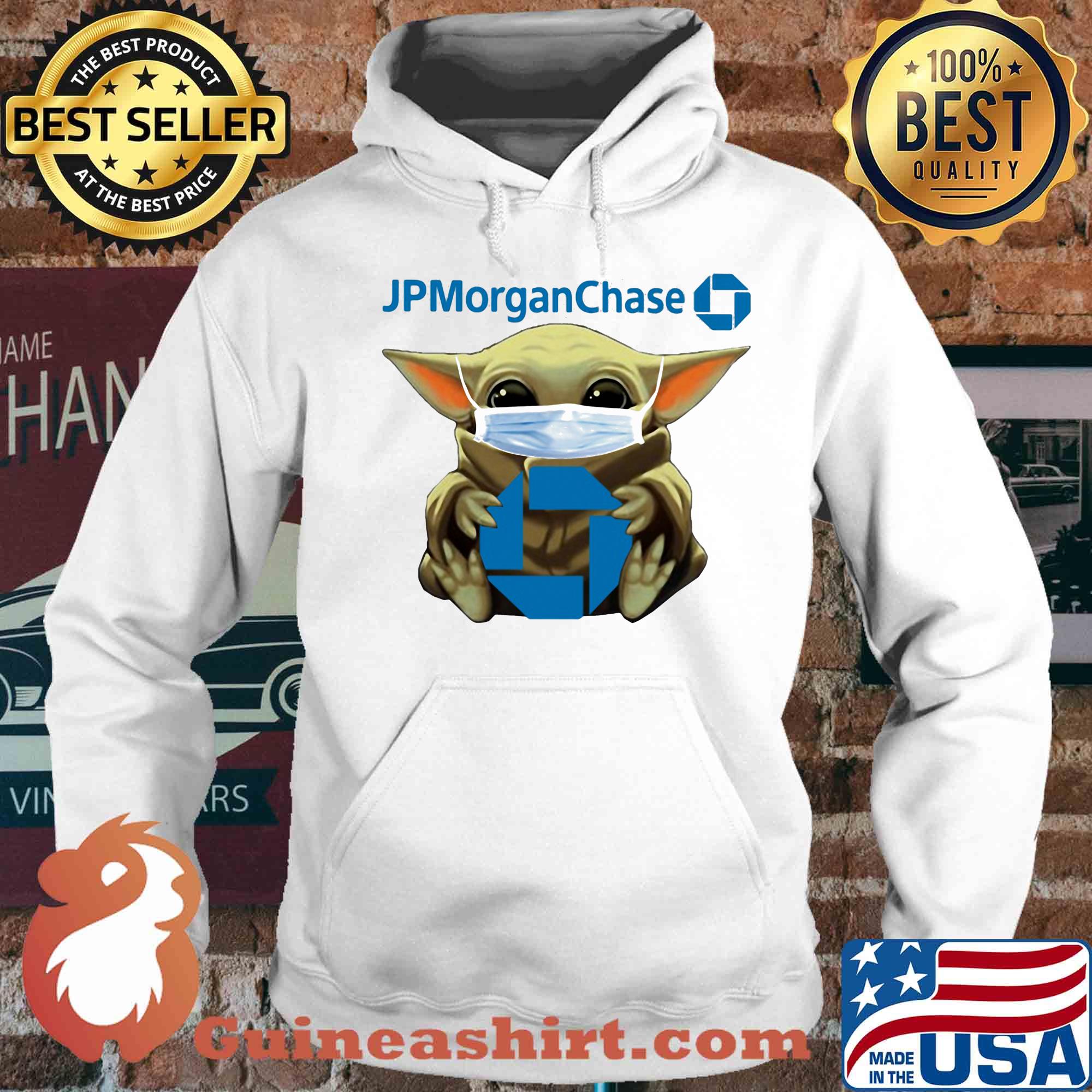 Baby yoda hug jp morgan chase covid-19 s Hoodie
