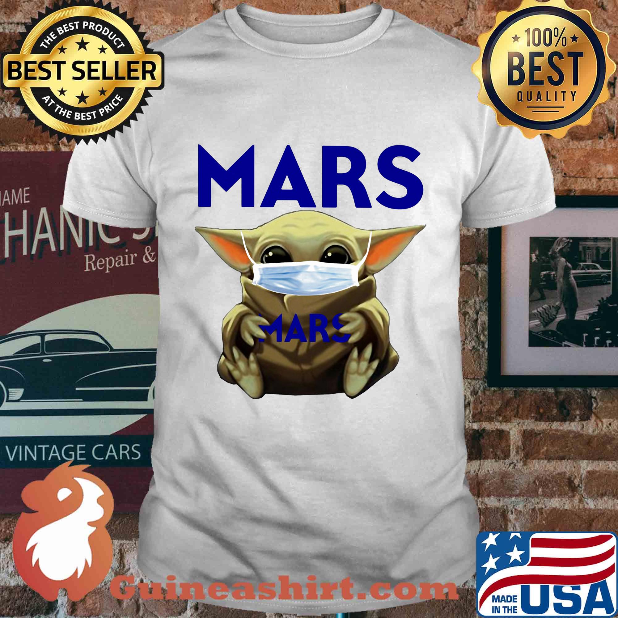 Baby yoda hug mars covid-19 2020 shirt