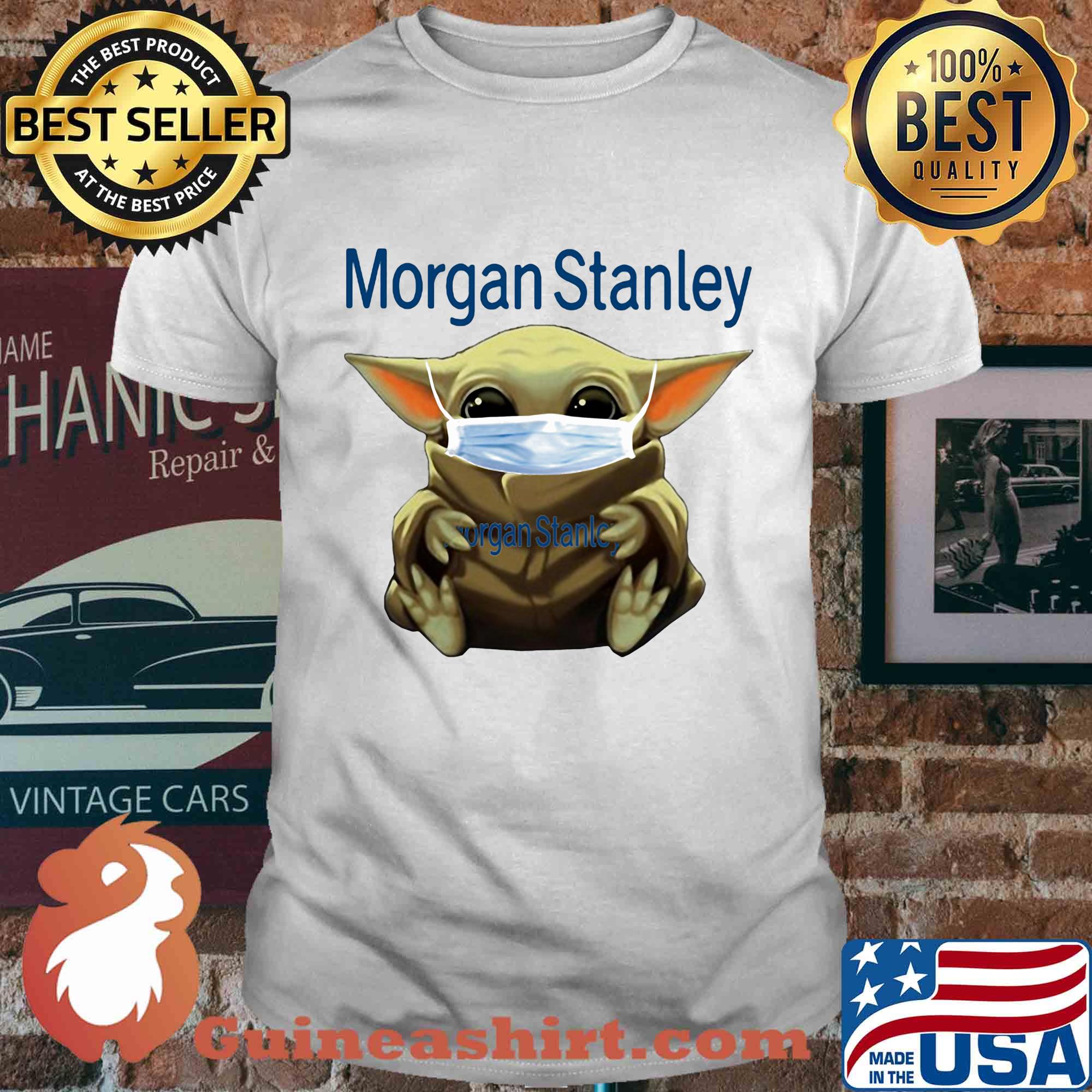 Baby yoda hug morgan stanley covid-19 2020 shirt