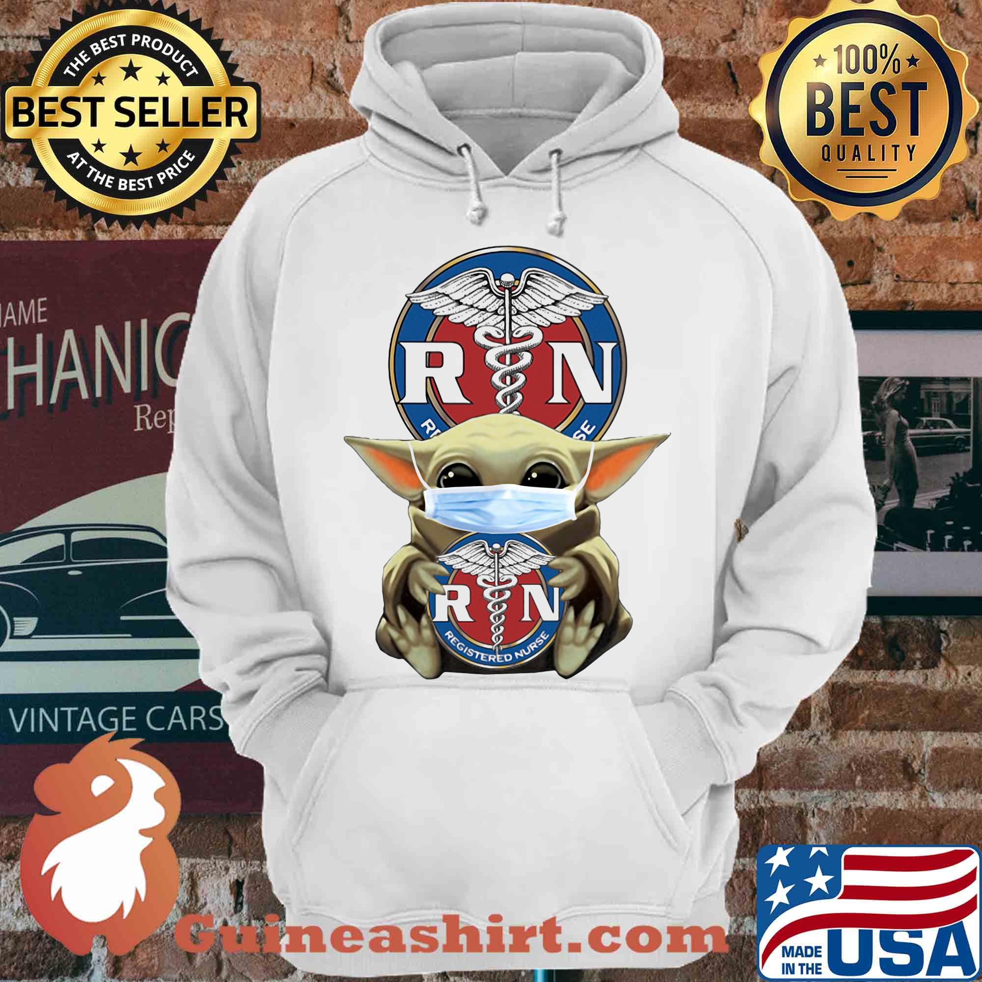 Baby Yoda Hug Registered Nurse Covid-19 shirt